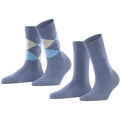BURLINGTON Damen Socken EVERYDAY 2-er Pkg 36-41 light denim blau W BURLINGTON Damen Socken EVERYDAY 2-er Pkg 36-41 light denim blau W