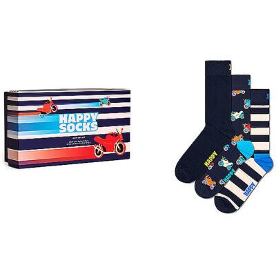 HAPPY SOCKS Damen Socken NAVY GIFT SET VESPA 36-40 3er Pkg Navy dunkelblau W HAPPY SOCKS Damen Socken NAVY GIFT SET VESPA 36-40 3er Pkg Navy dunkelblau W