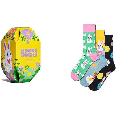 HAPPY SOCKS Damen Socken EASTER SOCKS 3er Pkg 36-40 yellow gelb W HAPPY SOCKS Damen Socken EASTER SOCKS 3er Pkg 36-40 yellow gelb W