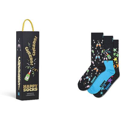 HAPPY SOCKS Damen Geschenkbox Socken 3er Pkg. CELEBRATIONS 36-40 black schwarz W HAPPY SOCKS Damen Geschenkbox Socken 3er Pkg. CELEBRATIONS 36-40 black schwarz W