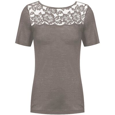 MEY T-Shirt WOOL LOVE deep taupe hellbraun XXL/XXXL W MEY T-Shirt WOOL LOVE deep taupe hellbraun XXL/XXXL W