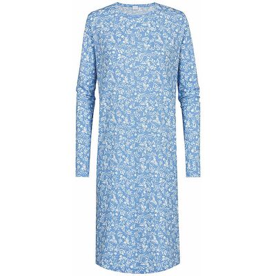 MEY Nachthemd - Sleepshirt FLOWER MEADOW blue silk hellblau 38 W MEY Nachthemd - Sleepshirt FLOWER MEADOW blue silk hellblau 38 W