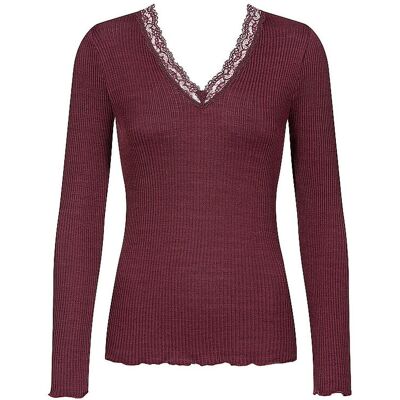 MEY Langarmshirt WOOL EXPRESSIVE boysenberry beere XS W MEY Langarmshirt WOOL EXPRESSIVE boysenberry beere XS W