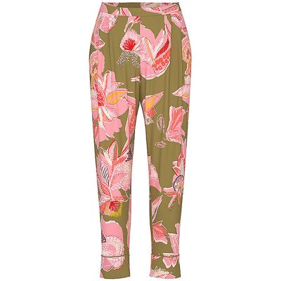 MEY Pyjamahose 7/8 FLOWER WHIRL golden fern olive S W MEY Pyjamahose 7/8 FLOWER WHIRL golden fern olive S W
