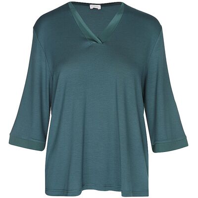 MEY Pyjamashirt PURE CHIC mystic jade dunkelgrün S W MEY Pyjamashirt PURE CHIC mystic jade dunkelgrün S W