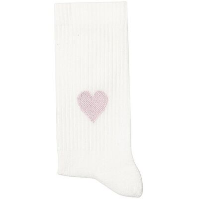 OOLEY Socken ICON glitter love lilac weiss 39-43 W OOLEY Socken ICON glitter love lilac weiss 39-43 W