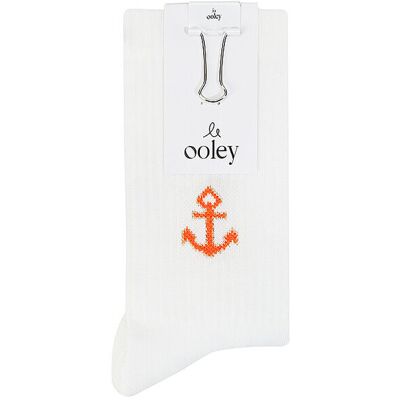 OOLEY Socken ICON Anker Glitter weiss weiss 35-38 W OOLEY Socken ICON Anker Glitter weiss weiss 35-38 W