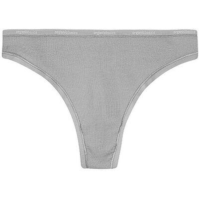 ORGANIC BASICS String CORE RIB grey melange hellgrau M W ORGANIC BASICS String CORE RIB grey melange hellgrau M W