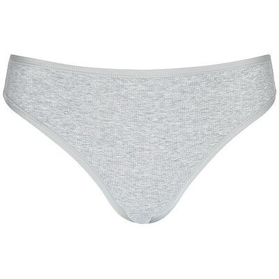 ORGANIC BASICS Slip CORE RIB HIGH-LEG BRIEFS grey melange hellgrau M W ORGANIC BASICS Slip CORE RIB HIGH-LEG BRIEFS grey melange hellgrau M W