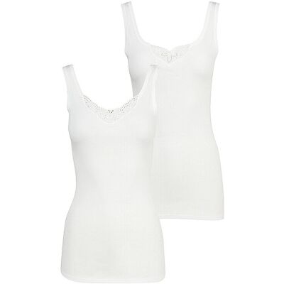 SCHIESSER Unterhemd 2-er Pkg. weiss weiss 48 W SCHIESSER Unterhemd 2-er Pkg. weiss weiss 48 W