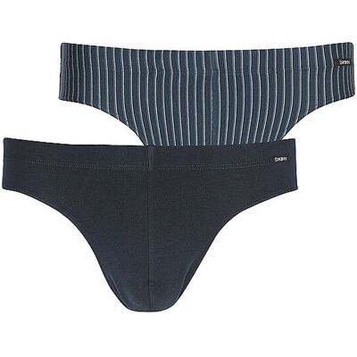 SKINY Slip 2er Pkg. COTTON MULTIPACK blueberrystripes selection blau L M SKINY Slip 2er Pkg. COTTON MULTIPACK blueberrystripes selection blau L M