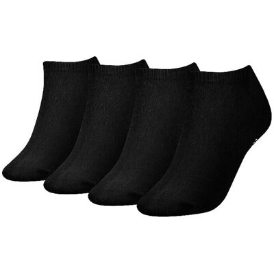 Tommy Hilfiger Sneaker Socken 4er Pkg. Black schwarz 35-38 W Tommy Hilfiger Sneaker Socken 4er Pkg. Black schwarz 35-38 W
