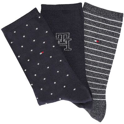 Tommy Hilfiger Geschenkeset Socken 3er Pkg. navy dunkelblau 39-42 W Tommy Hilfiger Geschenkeset Socken 3er Pkg. navy dunkelblau 39-42 W