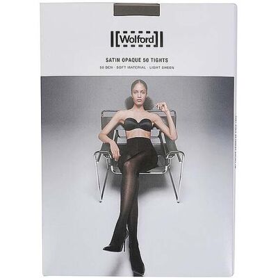 WOLFORD Strumpfhose Satin Opaque 50 18379 grau M W WOLFORD Strumpfhose Satin Opaque 50 18379 grau M W