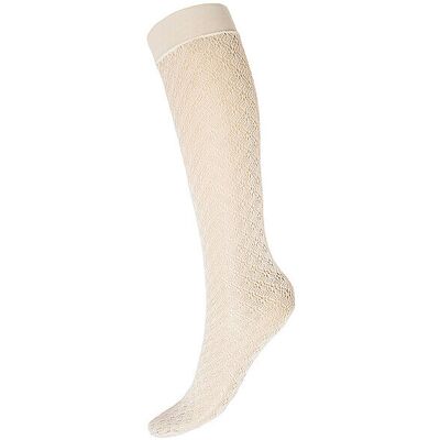 WOLFORD Kniestrümpfe BLOSSOM buttercream creme S W WOLFORD Kniestrümpfe BLOSSOM buttercream creme S W
