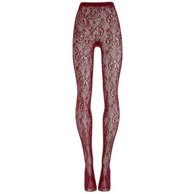 WOLFORD Modestrumpfhose INFINITE ROSE NET bordeaux dunkelrot L W WOLFORD Modestrumpfhose INFINITE ROSE NET bordeaux dunkelrot L W