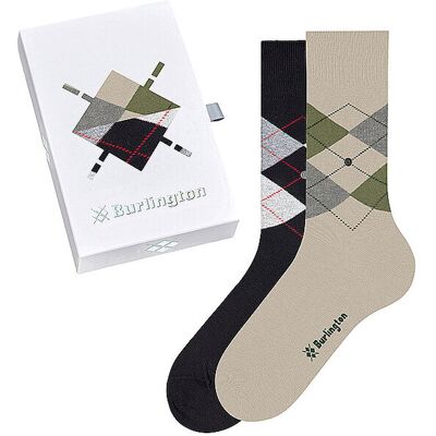BURLINGTON Geschenkbox Socken 40-46 2er sortiment schwarz M BURLINGTON Geschenkbox Socken 40-46 2er sortiment schwarz M