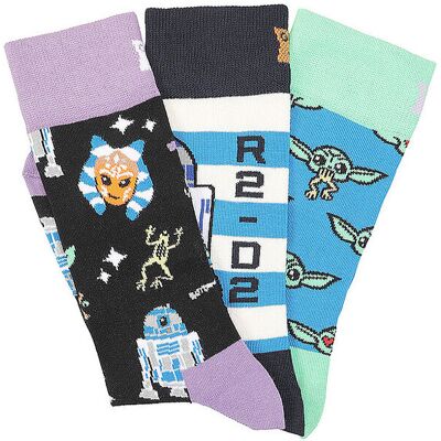 HAPPY SOCKS Herren Socken STAR WARS TEAM MANDO 3er Pkg blue blau M HAPPY SOCKS Herren Socken STAR WARS TEAM MANDO 3er Pkg blue blau M