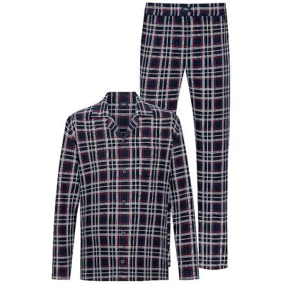 MEY Pyjama FLANADIAN yacht blue dunkelblau XL M MEY Pyjama FLANADIAN yacht blue dunkelblau XL M