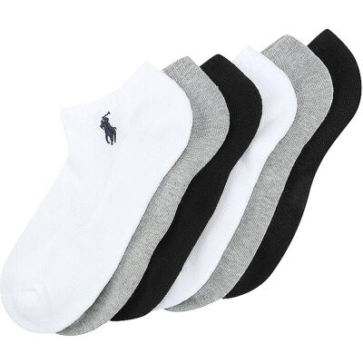POLO RALPH LAUREN Sneaker Socken 6er Pkg bl/gr/whi weiss W POLO RALPH LAUREN Sneaker Socken 6er Pkg bl/gr/whi weiss W
