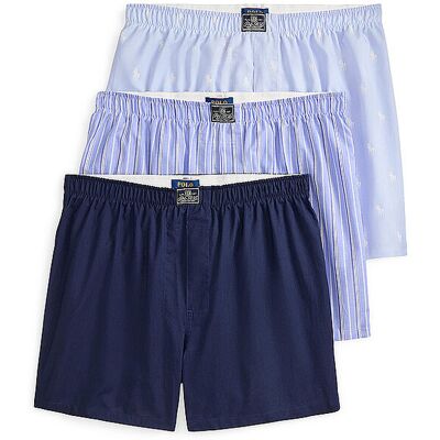 POLO RALPH LAUREN Boxershorts 3-er Pkg. blue aop blau XL M POLO RALPH LAUREN Boxershorts 3-er Pkg. blue aop blau XL M