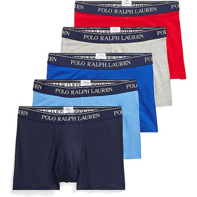 POLO RALPH LAUREN Pants 5er Pkg. red/grey/royal/blue/navy blau L M POLO RALPH LAUREN Pants 5er Pkg. red/grey/royal/blue/navy blau L M