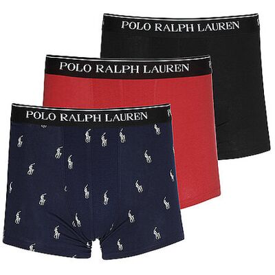 POLO RALPH LAUREN Pants 3er Pkg. black / chili / navy dunkelblau L M POLO RALPH LAUREN Pants 3er Pkg. black / chili / navy dunkelblau L M