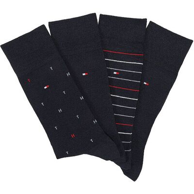 Tommy Hilfiger Socken 4er Pkg navy dunkelblau 39-42 M Tommy Hilfiger Socken 4er Pkg navy dunkelblau 39-42 M