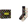 Happy Socks Herren Geschenkbox Socken Peace 2er Pkg 41-46 Black Schwarz Eg