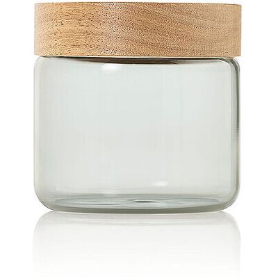 ADHOC Vorratsdose 500ml PURE JAR Glas/Grau/Akazie hellgrau B ADHOC Vorratsdose 500ml PURE JAR Glas/Grau/Akazie hellgrau B
