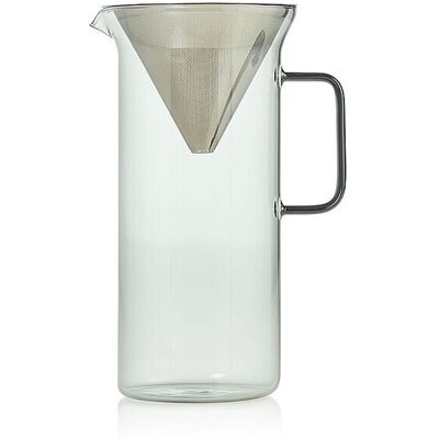 ADHOC Kaffeebereiter IMPACT 1000ml Glas Grey Edelstahl hellgrau B ADHOC Kaffeebereiter IMPACT 1000ml Glas Grey Edelstahl hellgrau B