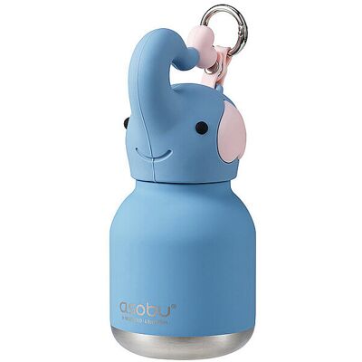 ASOBU Kinder Mini-Isolierflasche ELEFANT 0,2l Grau hellblau B ASOBU Kinder Mini-Isolierflasche ELEFANT 0,2l Grau hellblau B