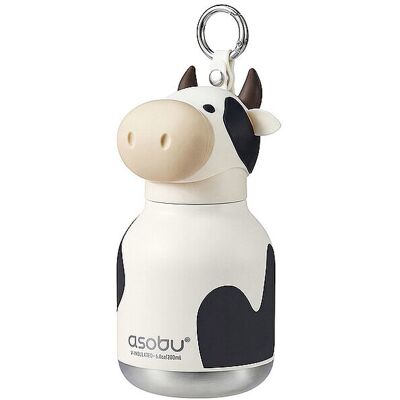 ASOBU Kinder Mini-Isolierflasche KUH 0,2l Weiss/Schwarz weiss B ASOBU Kinder Mini-Isolierflasche KUH 0,2l Weiss/Schwarz weiss B