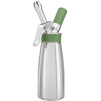 ISI Sahnebereiter GREEN WHIP ECO 0,5l Edelstahl / Gruen silber B ISI Sahnebereiter GREEN WHIP ECO 0,5l Edelstahl / Gruen silber B