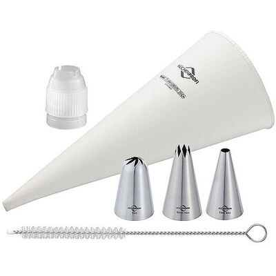 KÜCHENPROFI Spitzbeutel Set BAKE 6-tlg. Nylon / Edelstahl weiss B KÜCHENPROFI Spitzbeutel Set BAKE 6-tlg. Nylon / Edelstahl weiss B