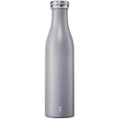 LURCH Isolierflasche aus Edelstahl 0,75 l Jura-Grey hellgrau B LURCH Isolierflasche aus Edelstahl 0,75 l Jura-Grey hellgrau B