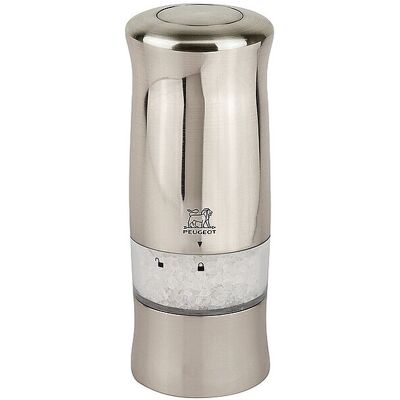 PEUGEOT Elektrische Salzmühle ZELI 14cm Edelstahl Optik silber B PEUGEOT Elektrische Salzmühle ZELI 14cm Edelstahl Optik silber B
