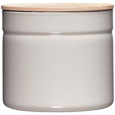 Riess Emaille Vorratsdose - Eschenholz-Deckel - 12cm - 1390ml - Grau - Vorratsdose Riess Emaille Vorratsdose - Eschenholz-Deckel - 12cm - 1390ml - Grau - Vorratsdose