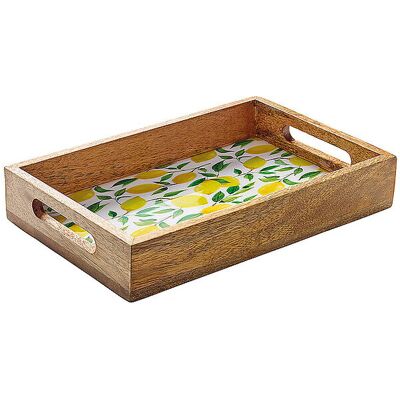ZASSENHAUS Tablett 30x20cm LEMON MANGO Gelb/Gruen bunt B ZASSENHAUS Tablett 30x20cm LEMON MANGO Gelb/Gruen bunt B