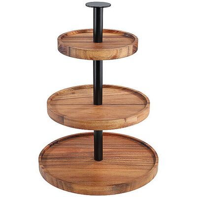 ZASSENHAUS Etagere 2-fach 35cm Akazie Dunkelbraun braun B ZASSENHAUS Etagere 2-fach 35cm Akazie Dunkelbraun braun B