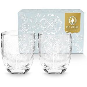 PIP STUDIO Wasserglas 2er Set 280ml Flower White B PIP STUDIO Wasserglas 2er Set 280ml Flower White B
