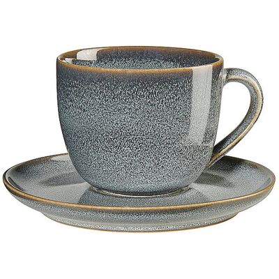 ASA SELECTION Cappuccinotasse mit Unterteller - Blau - Porzellan - 7cm ASA SELECTION Cappuccinotasse mit Unterteller - Blau - Porzellan - 7cm