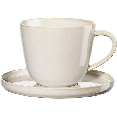 ASA SELECTION Kaffeetasse mit Untertasse COPPA 0,25l Tofu beige B ASA SELECTION Kaffeetasse mit Untertasse COPPA 0,25l Tofu beige B