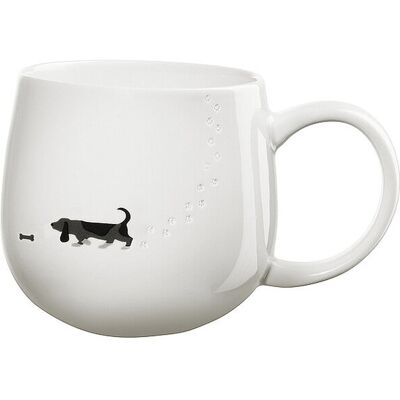 ASA SELECTION Henkelbecher 0,4l MAGU-FOOTPRINTS Dog weiss B ASA SELECTION Henkelbecher 0,4l MAGU-FOOTPRINTS Dog weiss B