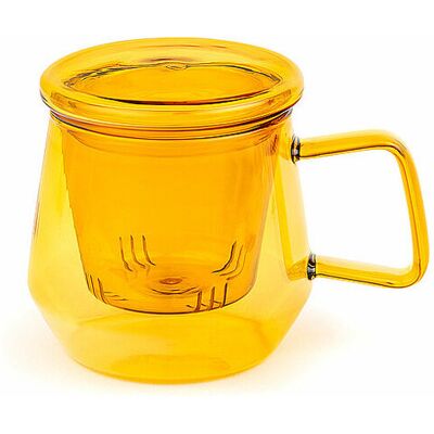 BREDEMEIJER Teekanne TEA FOR ONE LIVORNO 0,35l Glas Amber orange B BREDEMEIJER Teekanne TEA FOR ONE LIVORNO 0,35l Glas Amber orange B