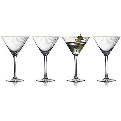 LYNGBY GLAS Martiniglas Set 4tlg. mit Goldkante PALERMO 25cl B LYNGBY GLAS Martiniglas Set 4tlg. mit Goldkante PALERMO 25cl B