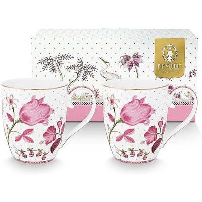 Pip Studio Jolie Tulip Pink Rosa Becher - Großes 2er Set Pip Studio Jolie Tulip Pink Rosa Becher - Großes 2er Set