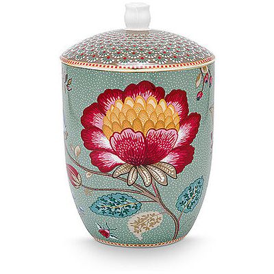 PIP STUDIO Dose mit Deckel 1500ml BLOOMING TALES Fantasy Blue hellblau B PIP STUDIO Dose mit Deckel 1500ml BLOOMING TALES Fantasy Blue hellblau B