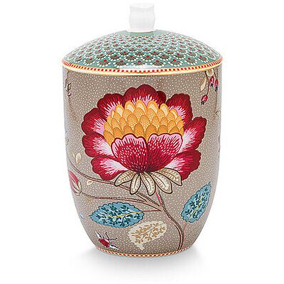 PIP STUDIO Dose mit Deckel 1500ml BLOOMING TALES Fantasy Khaki camel B PIP STUDIO Dose mit Deckel 1500ml BLOOMING TALES Fantasy Khaki camel B