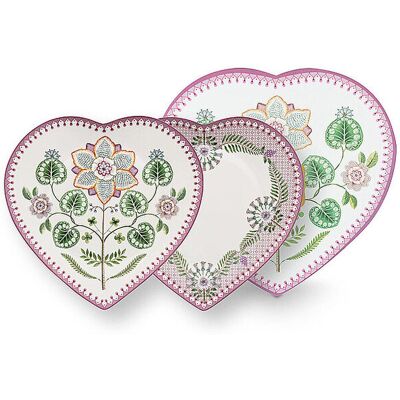 PIP STUDIO Herzteller 21,5cm 2er Set LILY&LOTUS Lilac lila B PIP STUDIO Herzteller 21,5cm 2er Set LILY&LOTUS Lilac lila B